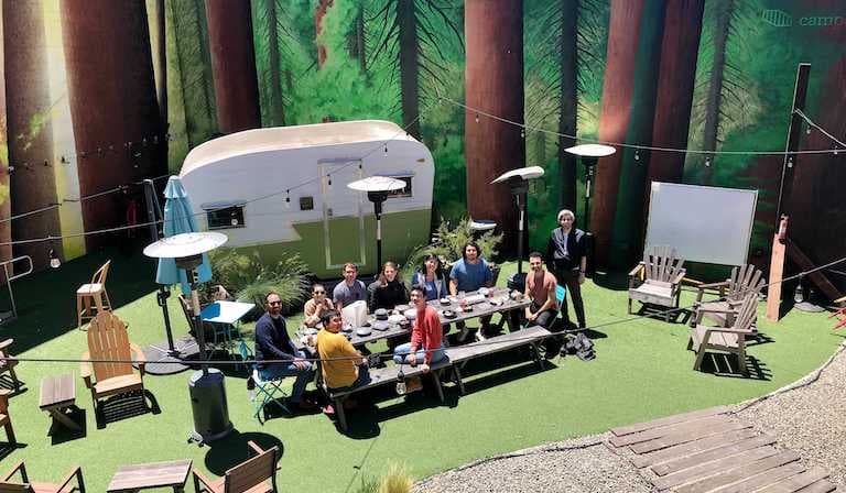 Team lunch outside our SF office